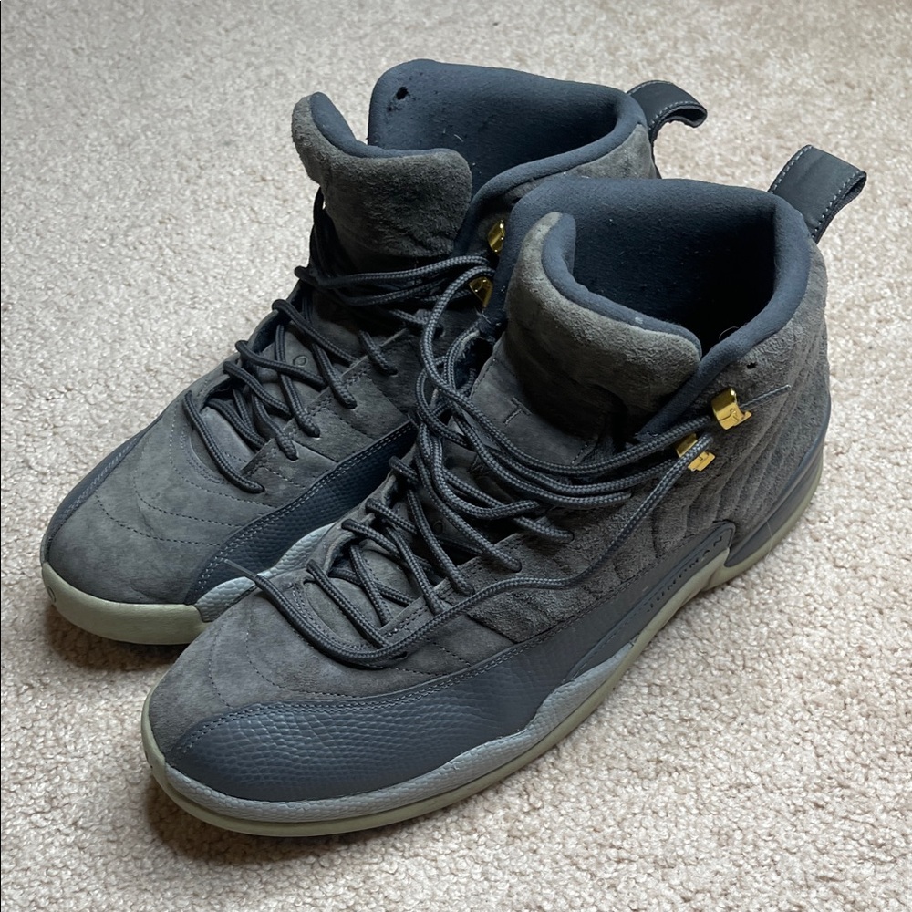 Jordan 12 Retro Dark Grey/Wolf Grey - Picture 12 of 13